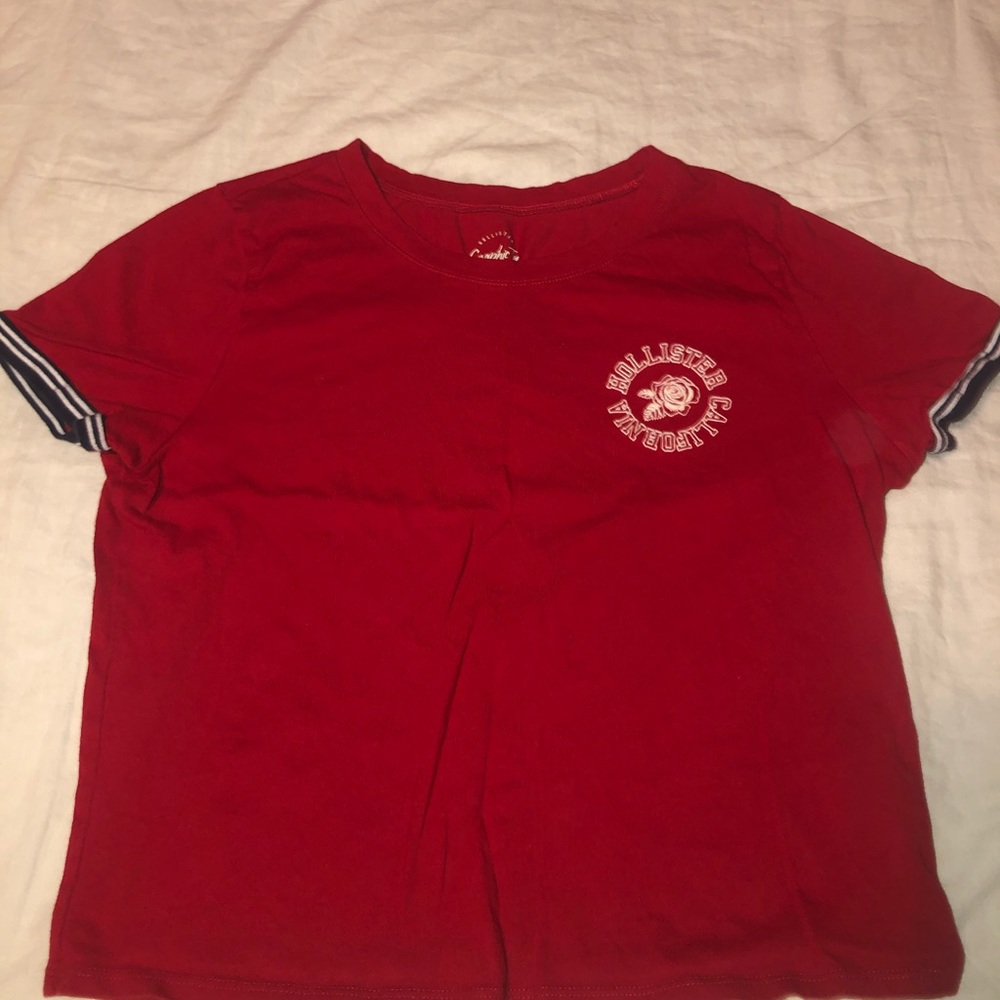 Hollister red cropped top